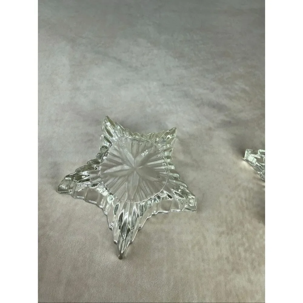 Vintage Clear Celestial Star Lidded Trinket Dish 90s